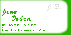 jeno dobra business card